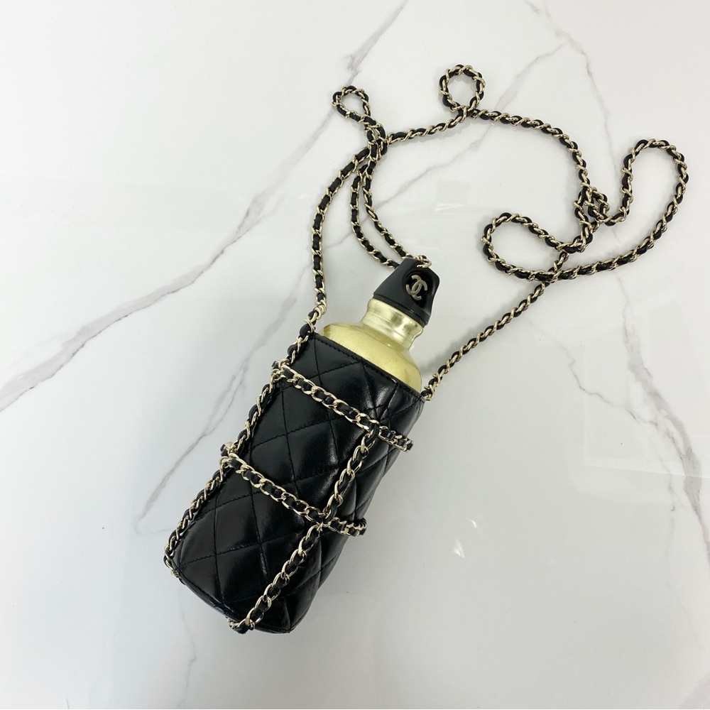 Chanel 2019 CC Water Bottle with Chain